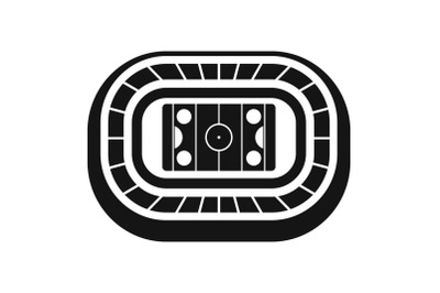 Ice hockey arena icon, simple style