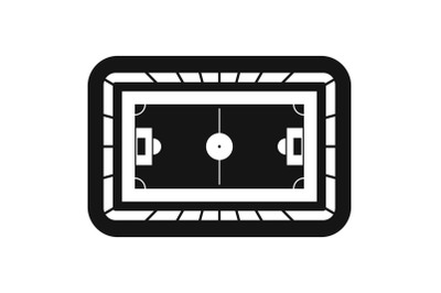 Top soccer field icon, simple style