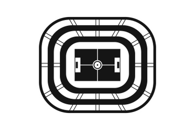 Top view stadium icon, simple style