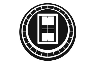 Volleyball arena icon, simple style