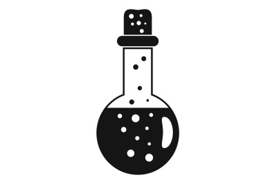 Chemistry potion icon, simple style