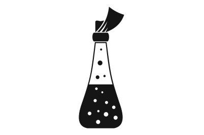 Alchemy potion icon, simple style