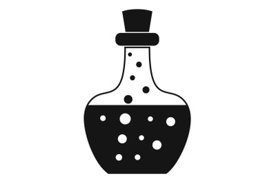 Flask potion icon, simple style