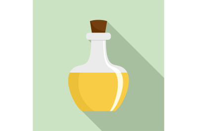 Flask potion icon, flat style