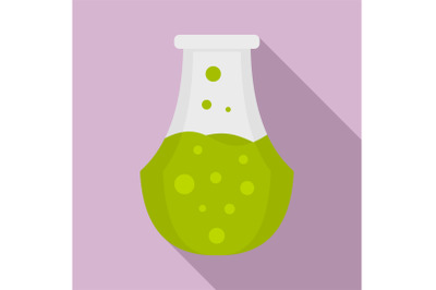 Potion flask icon, flat style