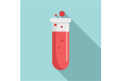 Potion test tube icon, flat style