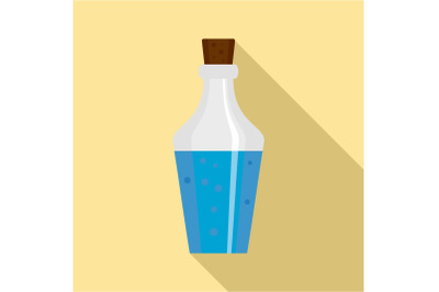 Potion bottle icon, flat style