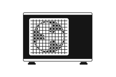 Outdoor conditioner fan icon, simple style
