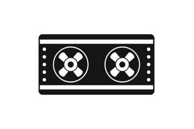 Outside conditioner fans icon, simple style