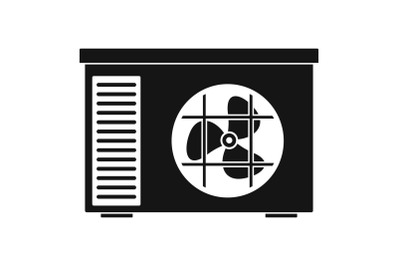 Outdoor air unit conditioner icon, simple style