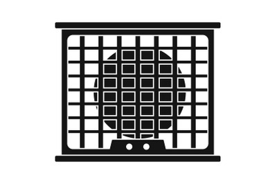 Air conditioner compressor icon, simple style