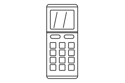 Remote control air conditioner icon, outline style