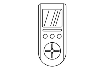 Digital remote control conditioner icon, outline style
