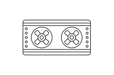 Outside conditioner fans icon, outline style
