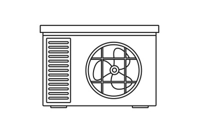 Outdoor air unit conditioner icon, outline style