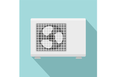 Outdoor conditioner fan icon, flat style