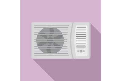 Outdoor air conditioner fan icon, flat style