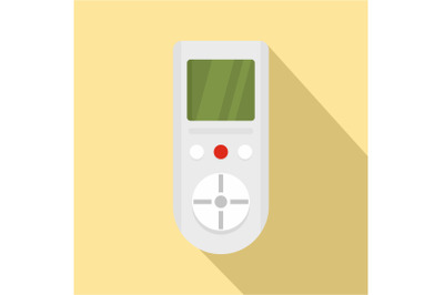Digital remote control conditioner icon, flat style