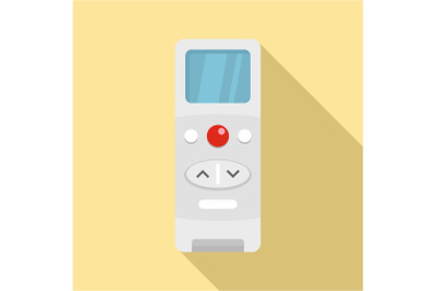 Modern remote control conditioner icon, flat style