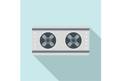 Outside conditioner fans icon, flat style