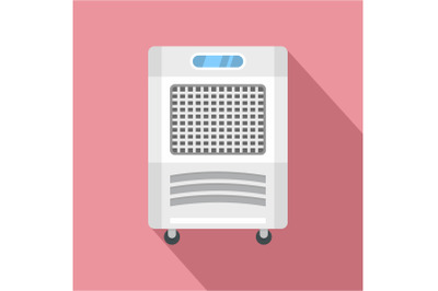 Mobile house conditioner icon, flat style