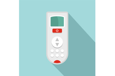Remote control of conditioner icon, flat style