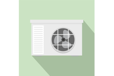 Outdoor air unit conditioner icon, flat style