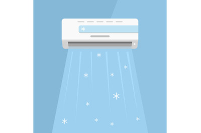 Working conditioner background, flat style