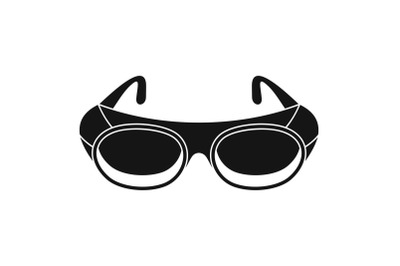 Welding glasses icon, simple style