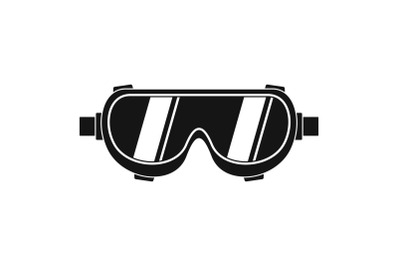 Welding worker glasses icon, simple style