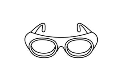 Welding glasses icon, outline style
