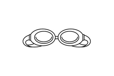Swim glasses icon, outline style