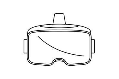 Vr glasses headset icon, outline style