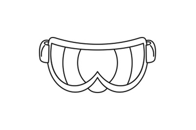 Ski glasses icon, outline style