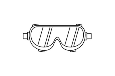 Welding worker glasses icon, outline style