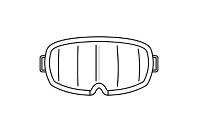 Under water glass mask icon, outline style