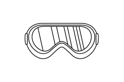 Protect goggles icon, outline style