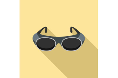 Welding glasses icon, flat style