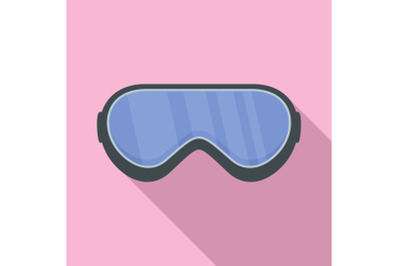Protect goggles icon, flat style