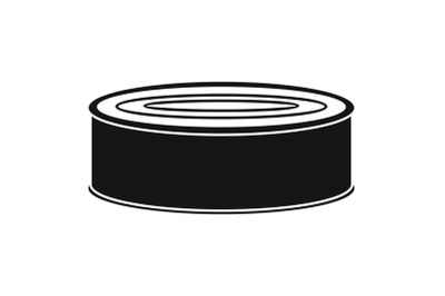 Fish tomato tin can icon, simple style
