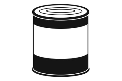 Food tin can icon, simple style