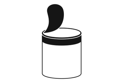 Open food can icon, simple style