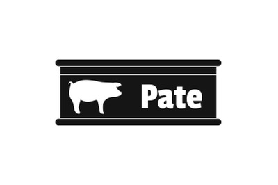 Pate tin can icon, simple style