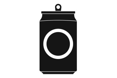 Drink can icon, simple style