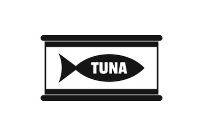 Tuna tin can icon, simple style