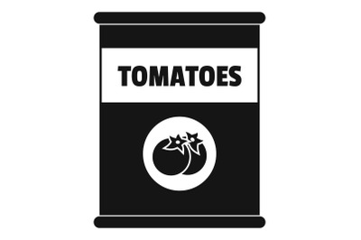 Tomatoes can icon, simple style