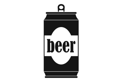 Beer can icon, simple style