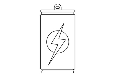 Energy drink icon, outline style