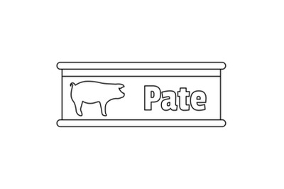 Pate tin can icon, outline style