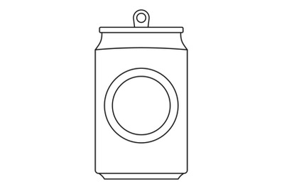 Drink can icon, outline style